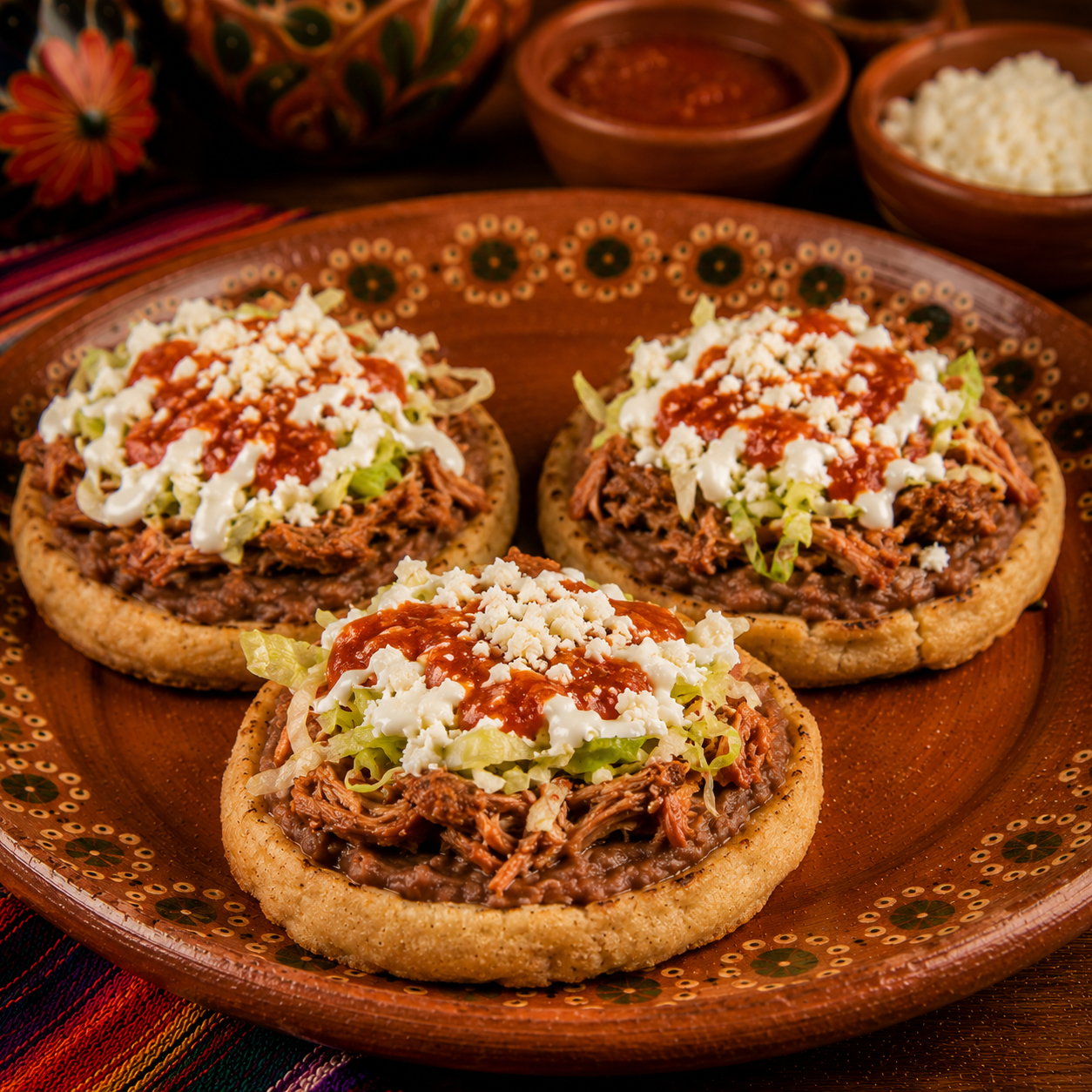 Sopes de Carnitas